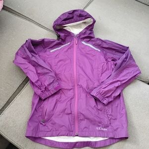 L.L. Bean Kids Raincoat, Purple Rain Jacket, Kids Size Large Raincoat